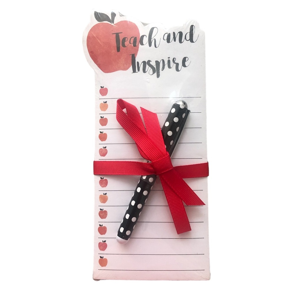 Teach and Inspire notepad and pen set